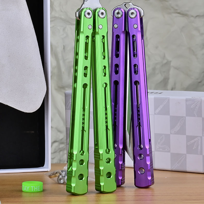 TITUS Sirius Bailisong Butterfly Knife Anodic Oxidation/Ceramic Surface 7075 Aluminum Channel Handle VG10 Blade Bushing System Jilt Free-swinging Knives