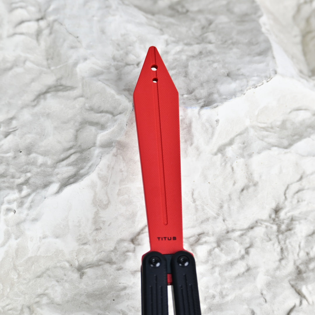 TITUS Sword Bailisong Butterfly Trainer Knife G10 Handle G10 Blade Bushing System Jilt Free-swinging Knives