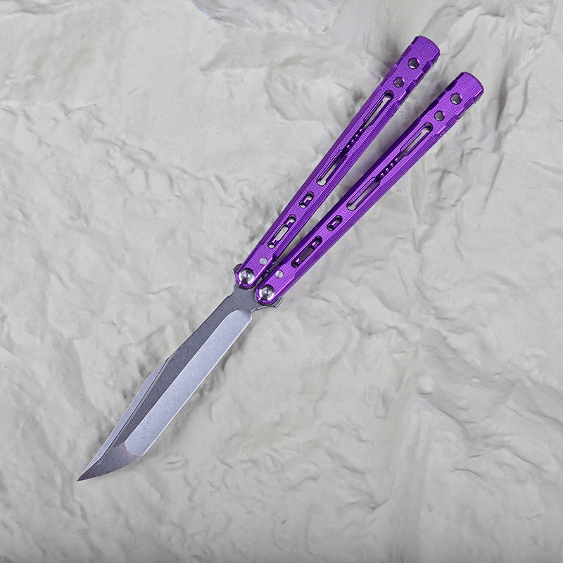 TITUS Sirius Bailisong Butterfly Knife Anodic Oxidation/Ceramic Surface 7075 Aluminum Channel Handle VG10 Blade Bushing System Jilt Free-swinging Knives