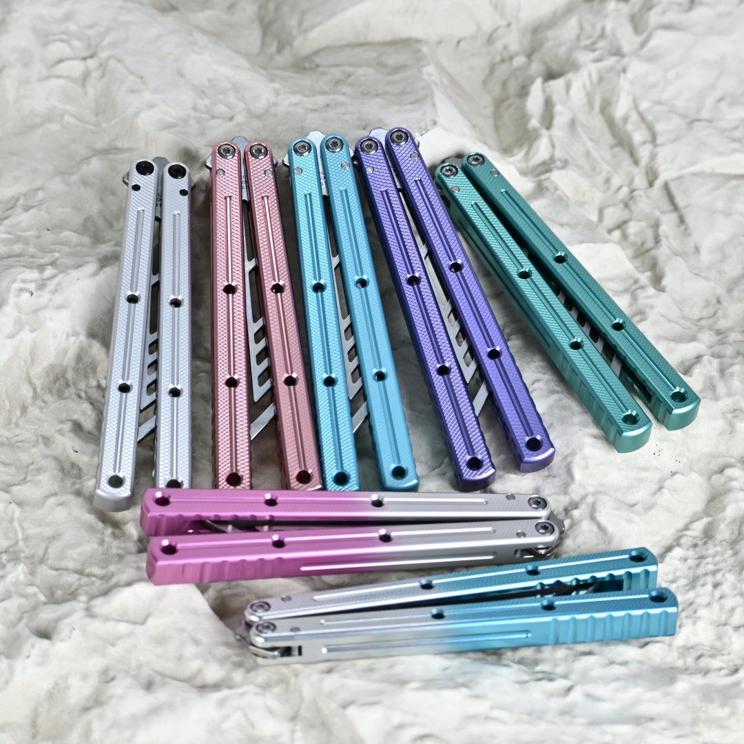 TITUS Kraken silver trainer Bailisong Butterfly Knife