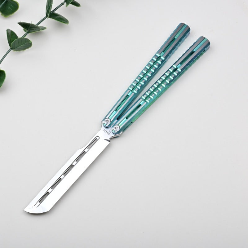 TITUS Mirage Bailisong Butterfly Knife Titanium Handle Fine-tuned VG10 Blade Bushing System Jilt Free-swinging Knives