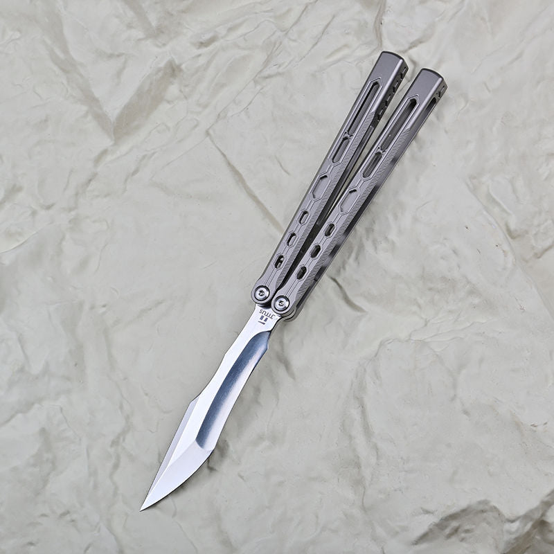 TITUS Echo Bailisong Butterfly Knife Titanium Handle VG10 Blade Bushing System Jilt Free-swinging Knives