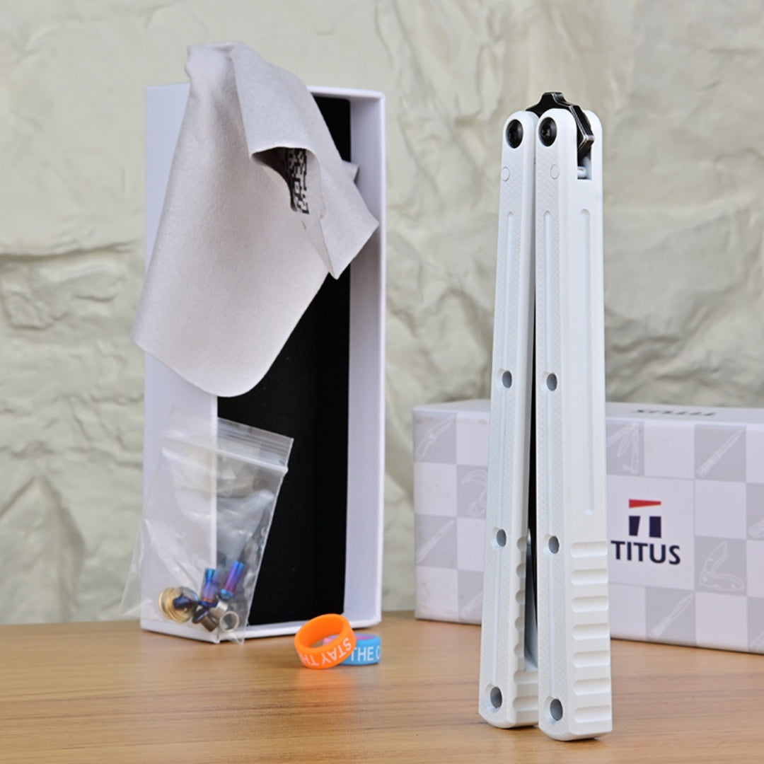TITUS Kraken Raken Winter Limited Edition Titanium‑black Coated Blade