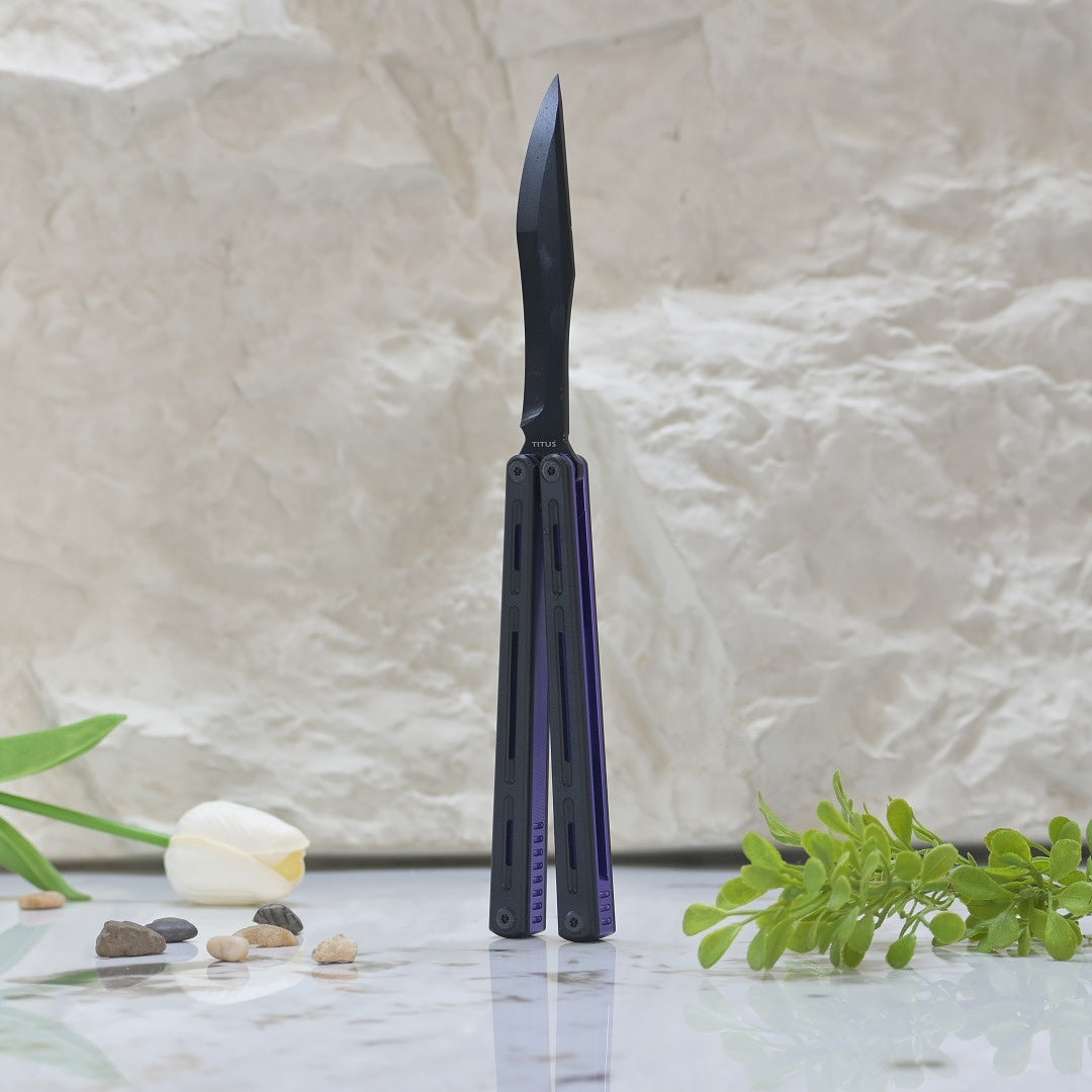 TITUS Egrets black Bailisong Butterfly Trainer Knife