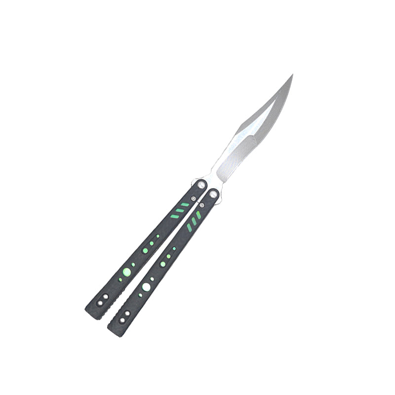 TITUS Rep Replicant Bailisong Butterfly Knife Carbon Fiber+Lined Titanium Handle 888 Blade Bushing System Jilt Free-swinging Knives