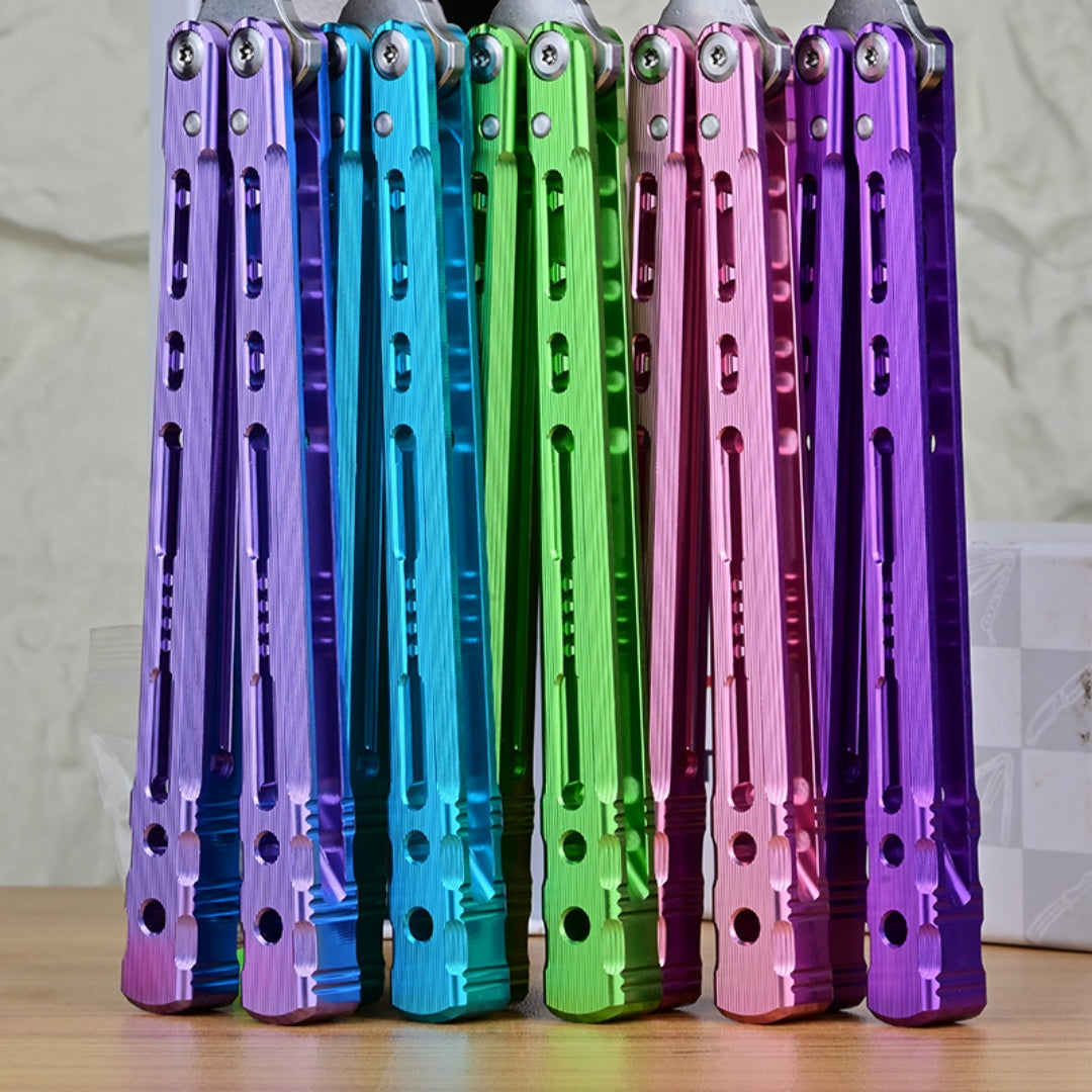TITUS Sirius T VG10 blade Bailisong Butterfly Knife  7075 Aluminum Channel Handle  Bushing System Jilt Free-swinging Knives