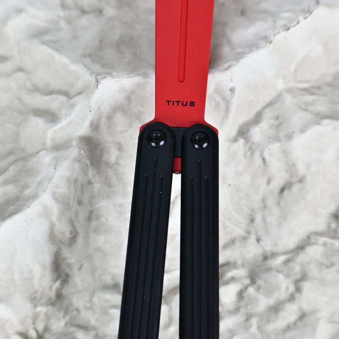 TITUS Sword Bailisong Butterfly Trainer Knife G10 Handle G10 Blade Bushing System Jilt Free-swinging Knives