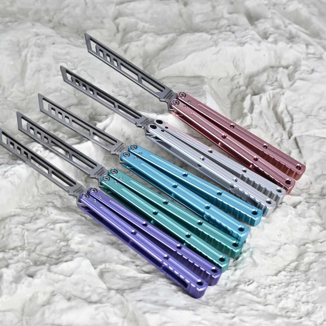 TITUS Kraken silver trainer Bailisong Butterfly Knife