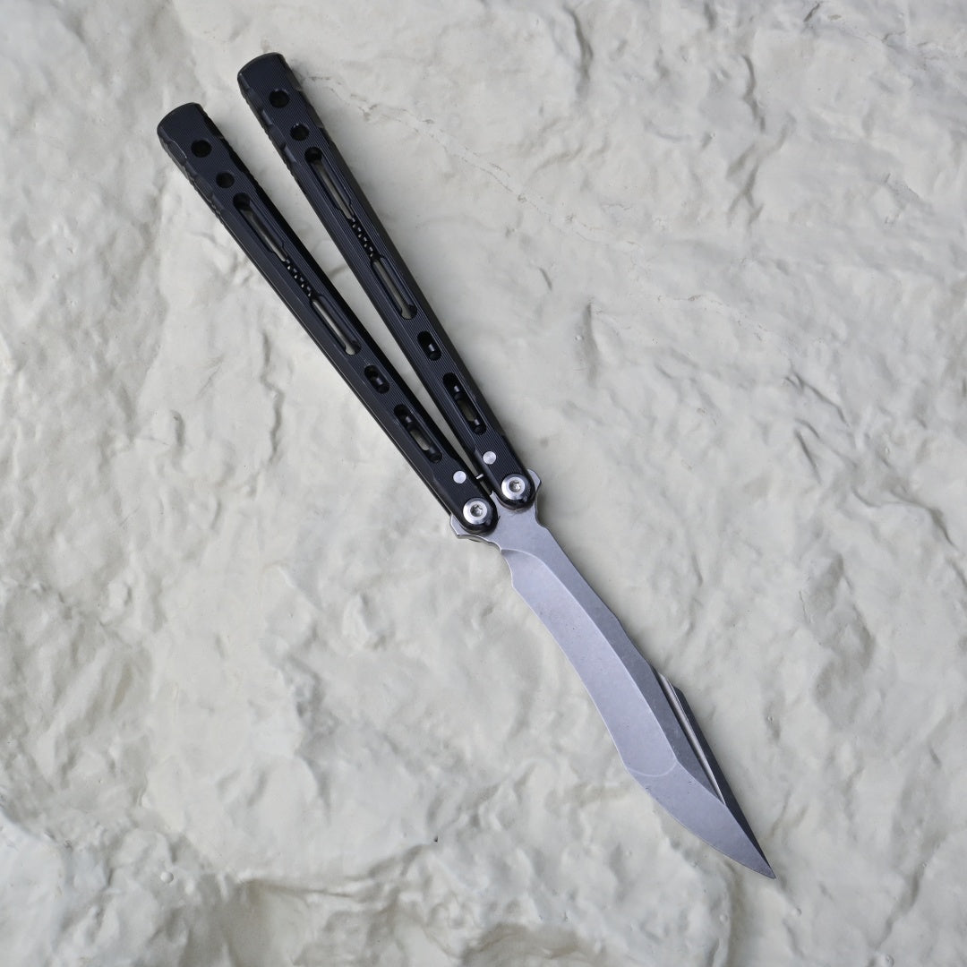TITUS Sirius K VG10 blade Bailisong Butterfly Knife  7075 Aluminum Channel Handle  Bushing System Jilt Free-swinging Knives