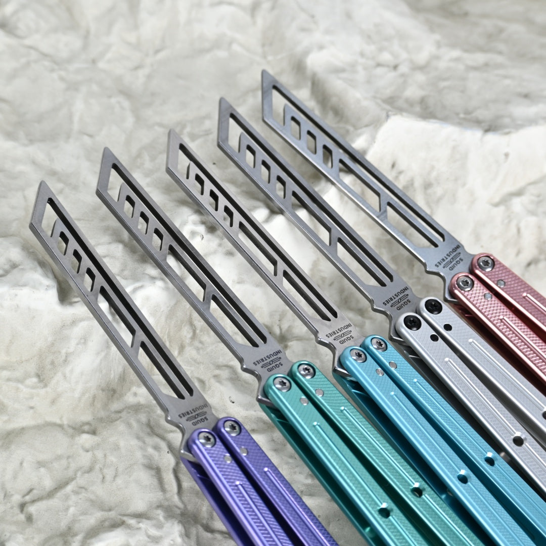 TITUS Kraken silver trainer Bailisong Butterfly Knife