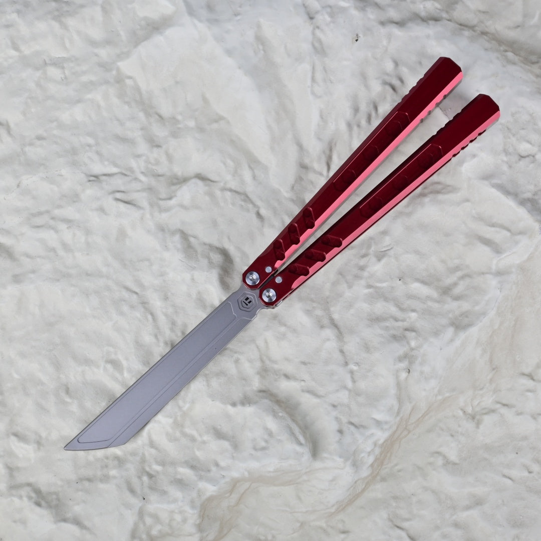 TITUS HEX Bailisong Butterfly Trainer Knife 7075 Aluminum Channel Handle Bushing System Jilt Free-swinging Knives