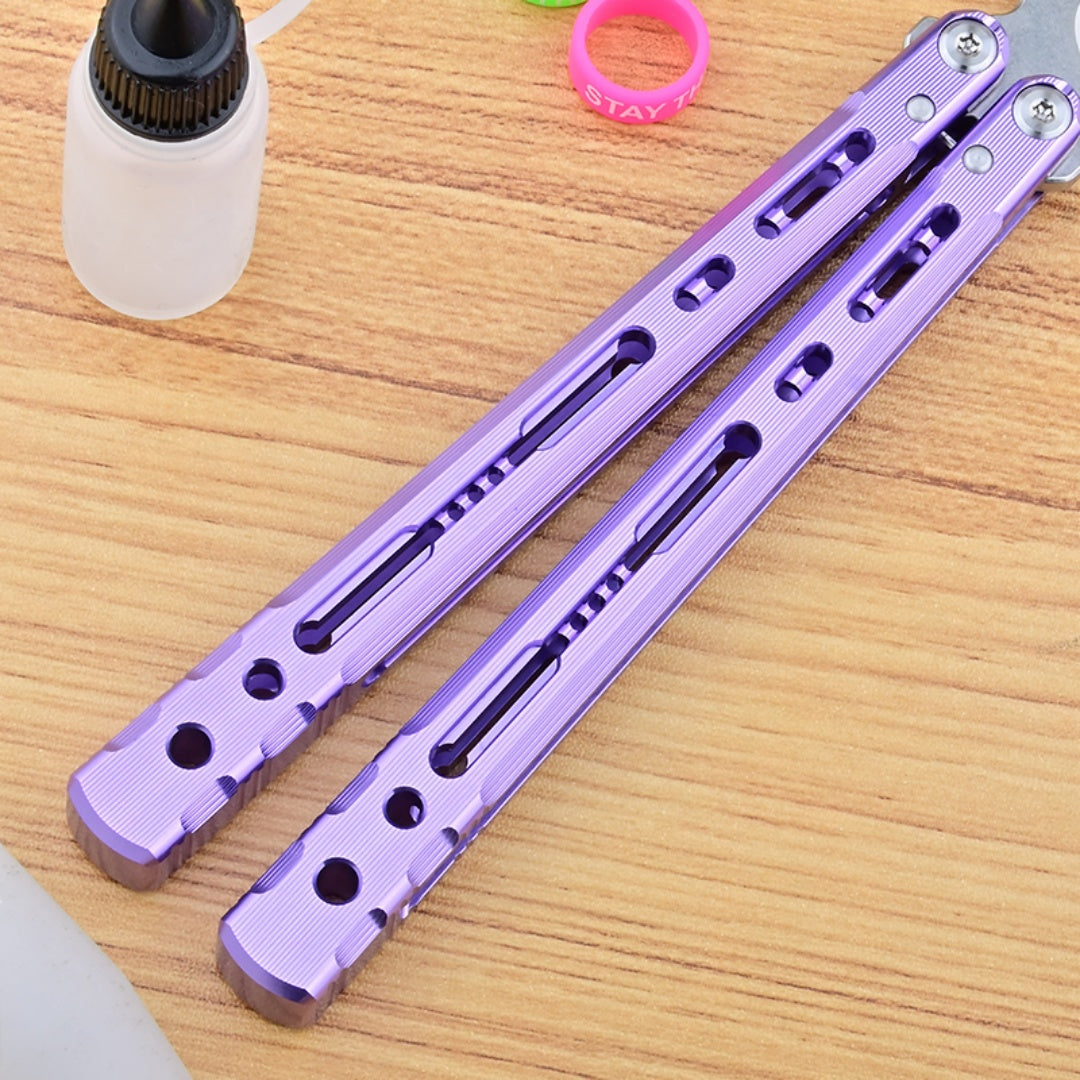 TITUS Sirius T VG10 blade Bailisong Butterfly Knife  7075 Aluminum Channel Handle  Bushing System Jilt Free-swinging Knives