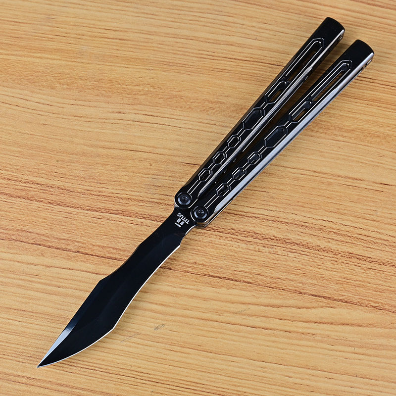 TITUS Echo Bailisong Butterfly Knife Titanium Handle VG10 Blade Bushing System Jilt Free-swinging Knives