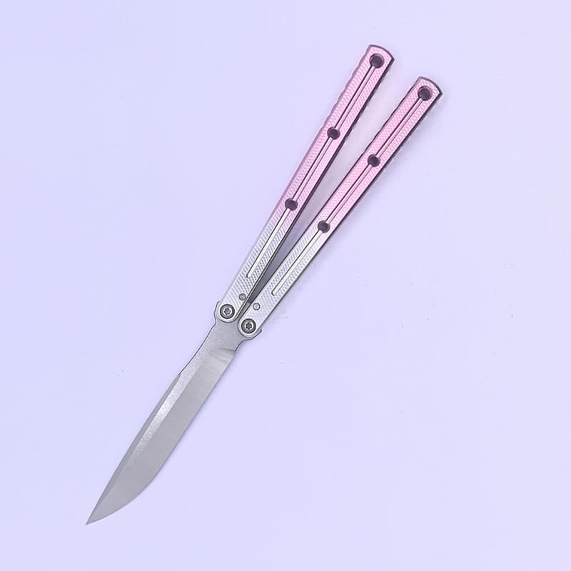 TITUS Kraken Side Slot Hollowed pink-white handle reblade