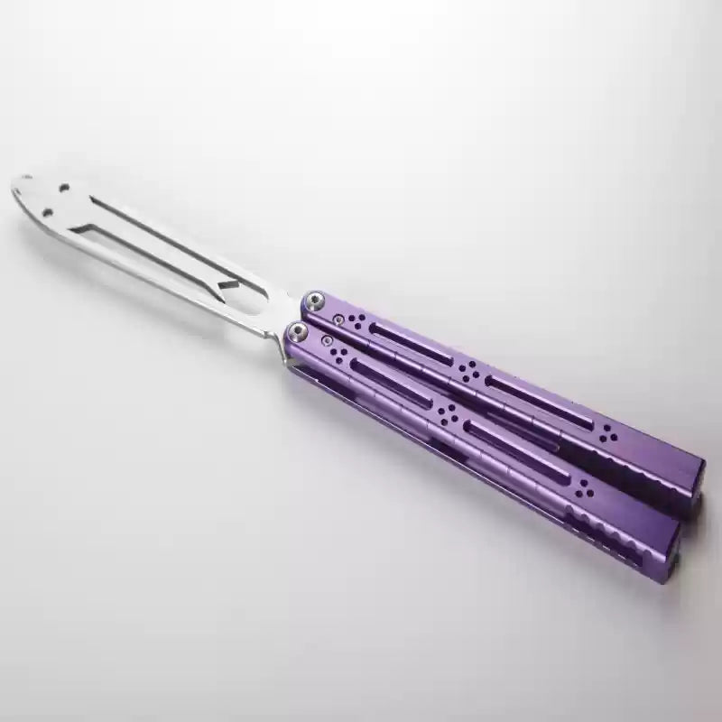 TITUS Basilisk V3 Bailisong Butterfly Trainer Knife Tuning Fork VG10 Bowie 7075 Aluminum+G10 Channel Handle Bushing System Jilt Free-swinging Knives