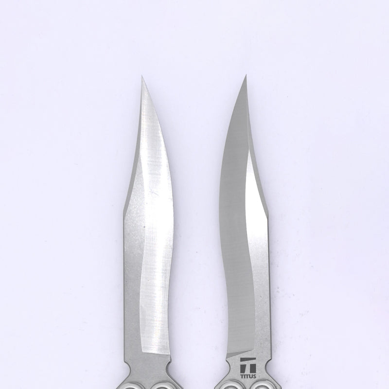 TITUS Basilisk V3 Bailisong Butterfly Trainer Knife Tuning Fork VG10 Bowie 7075 Aluminum+G10 Channel Handle Bushing System Jilt Free-swinging Knives