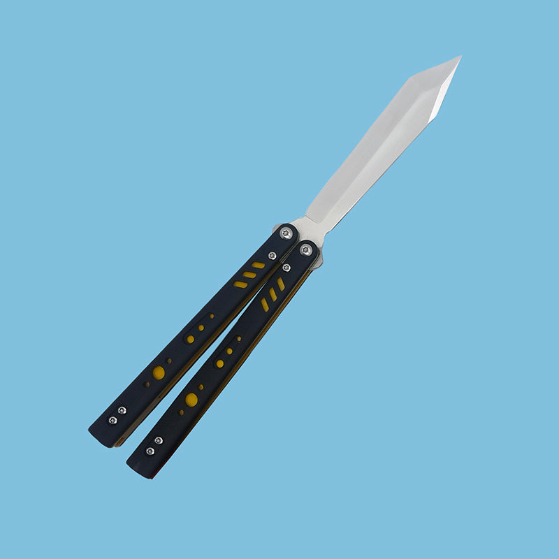 TITUS Rep Black G10 Gold Lined Titanium Silver Tanto