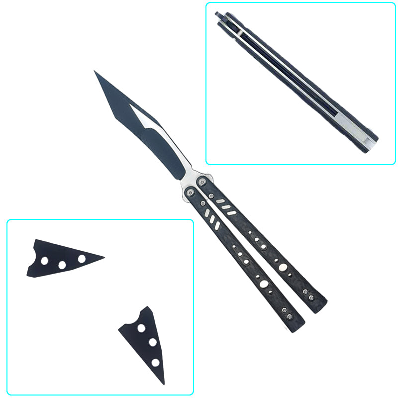 TITUS Rep Carbon Fiber+Lined Titanium sacrum Twill pattern Black hollow ground