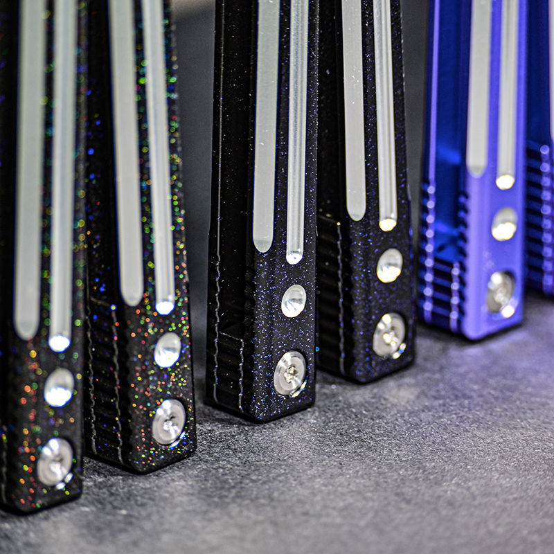 TITUS Orion Bailisong Butterfly Knife 7075 Aluminum Channel Handle VG10 Blade Bushing System Jilt Free-swinging Knives