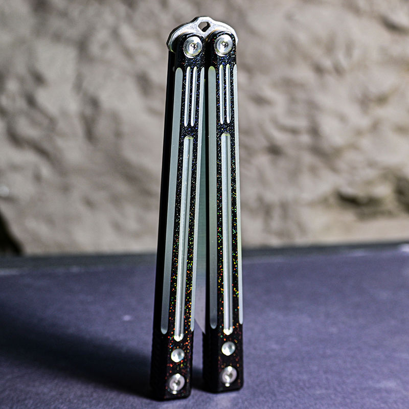 TITUS Orion Bailisong Butterfly Knife 7075 Aluminum Channel Handle VG10 Blade Bushing System Jilt Free-swinging Knives