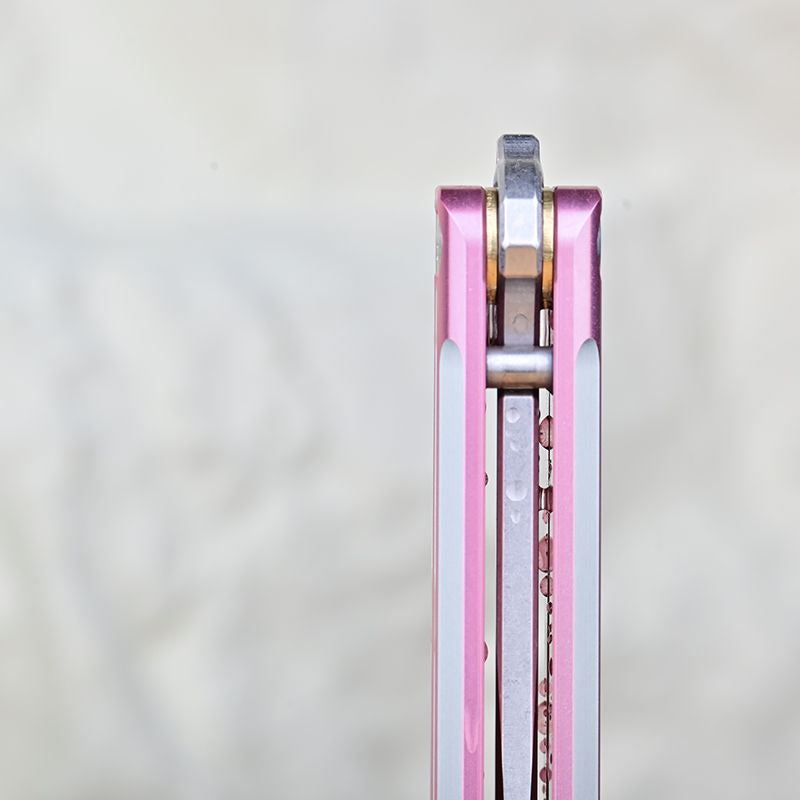 TITUS Orion Bailisong Butterfly Knife 7075 Aluminum Channel Handle VG10 Blade Bushing System Jilt Free-swinging Knives