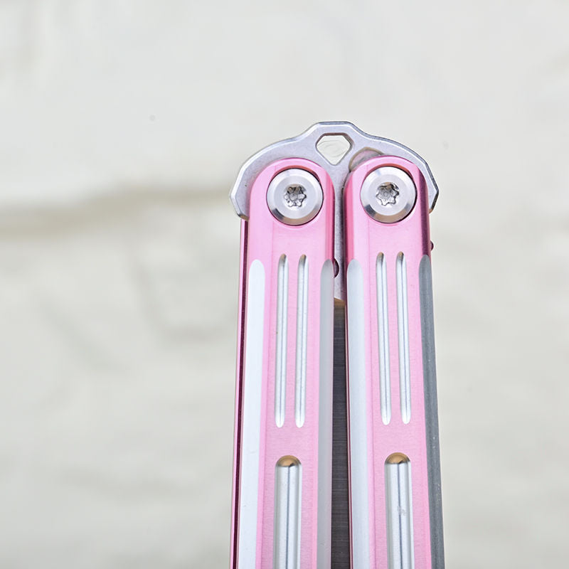 TITUS Orion Bailisong Butterfly Knife 7075 Aluminum Channel Handle VG10 Blade Bushing System Jilt Free-swinging Knives