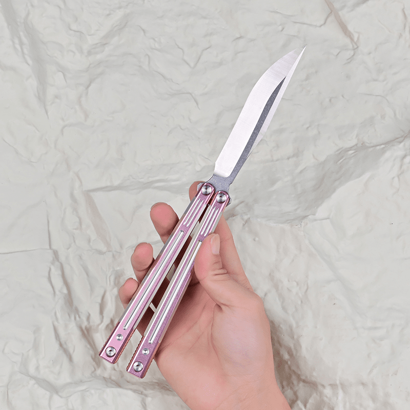 TITUS Orion Bailisong Butterfly Knife 7075 Aluminum Channel Handle VG10 Blade Bushing System Jilt Free-swinging Knives