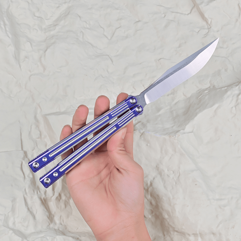 TITUS Orion Bailisong Butterfly Knife 7075 Aluminum Channel Handle VG10 Blade Bushing System Jilt Free-swinging Knives