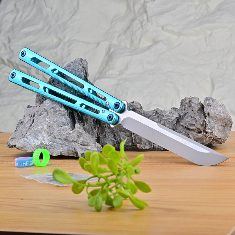TITUS Tsunami blue handle silver live