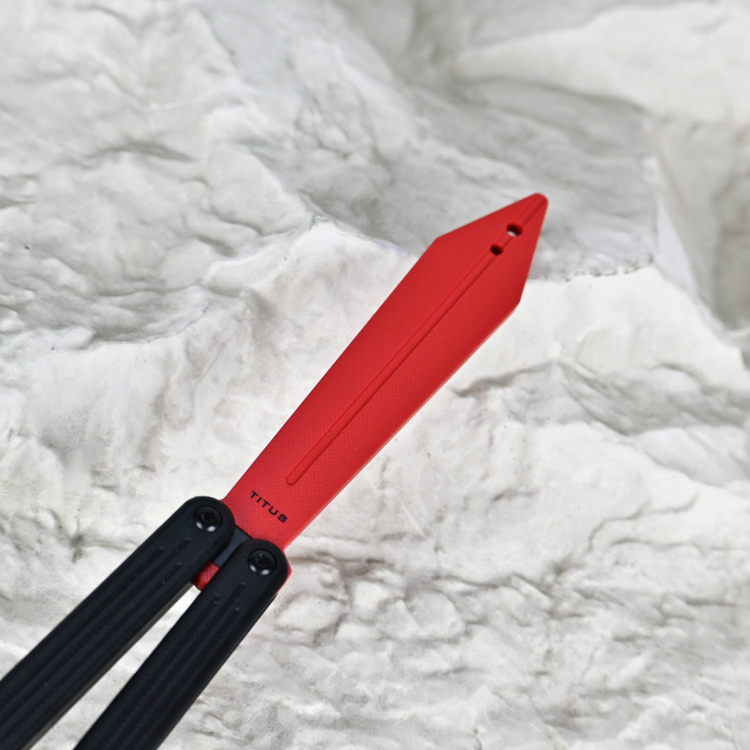 TITUS Sword Bailisong Butterfly Trainer Knife G10 Handle G10 Blade Bushing System Jilt Free-swinging Knives
