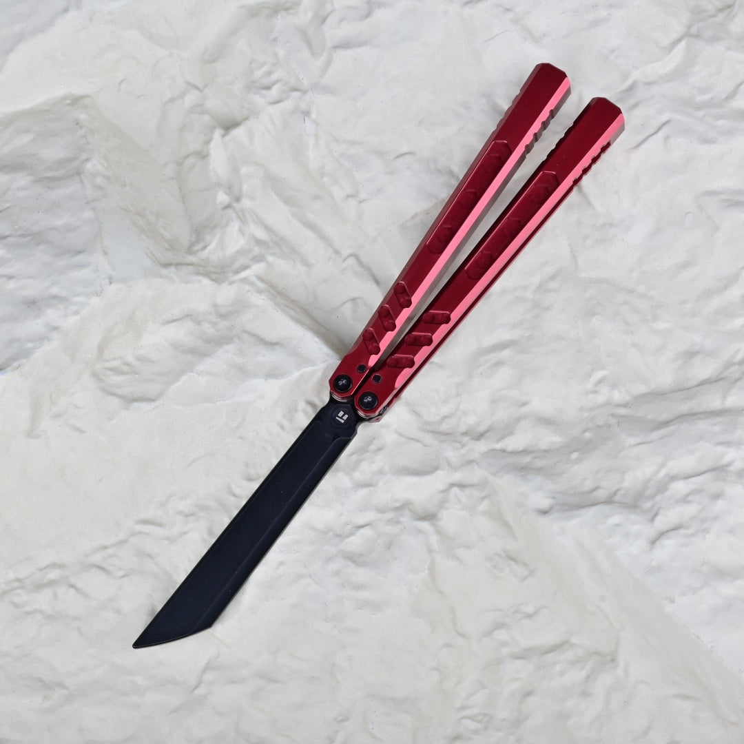 TITUS HEX Bailisong Butterfly Trainer Knife 7075 Aluminum Channel Handle Bushing System Jilt Free-swinging Knives