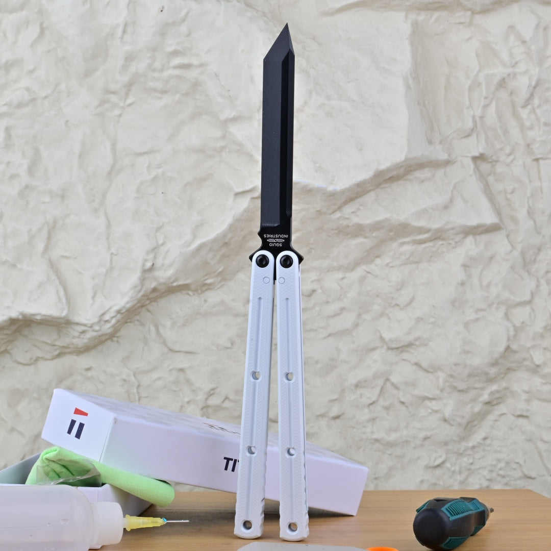 TITUS Kraken Raken Winter Limited Edition Titanium‑black Coated Blade