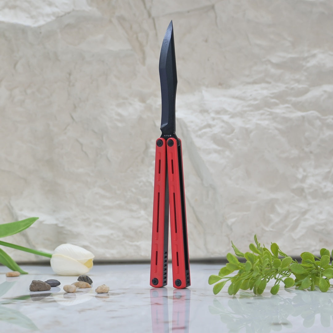 TITUS Egrets black Bailisong Butterfly Trainer Knife