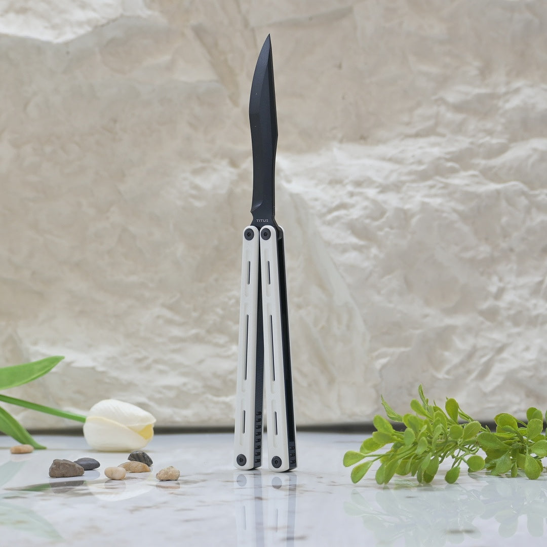 TITUS Egrets black Bailisong Butterfly Trainer Knife
