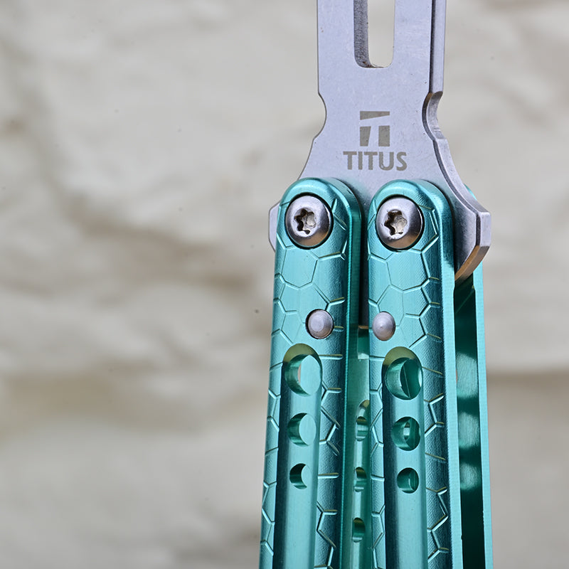 TITUS Python 7075 Aluminum Channel Handle Bushing System EDC Tool Knives