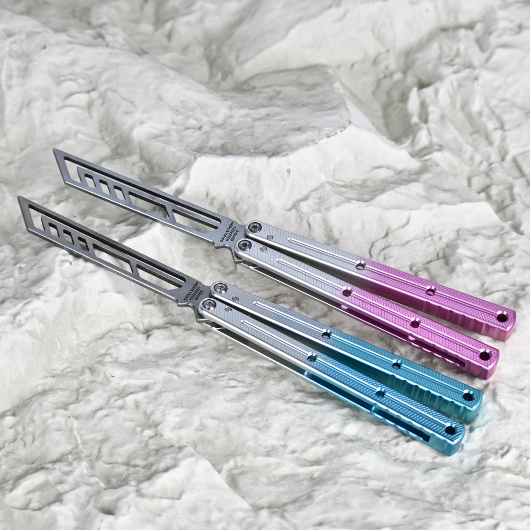 TITUS Kraken silver trainer Bailisong Butterfly Knife