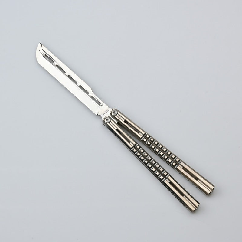 TITUS Mirage Bailisong Butterfly Knife Titanium Handle Fine-tuned VG10 Blade Bushing System Jilt Free-swinging Knives