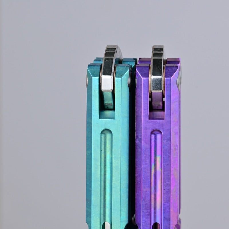 TITUS Mirage Bailisong Butterfly Knife Titanium Handle Fine-tuned VG10 Blade Bushing System Jilt Free-swinging Knives