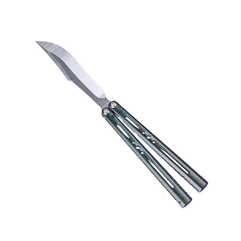 TITUS Renard Bailisong Butterfly Knife Ceramic Surface 7075 Aluminum Channel Handle VG10 Blade Bushing System Jilt Free-swinging Knives