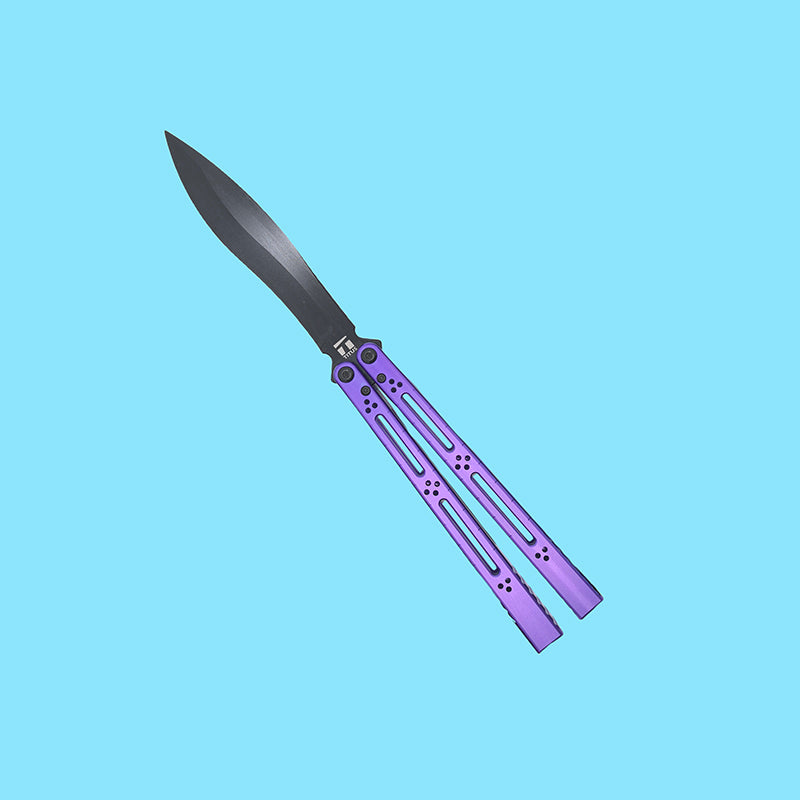 TITUS Basilisk V3 Bailisong Butterfly Trainer Knife Tuning Fork VG10 Bowie 7075 Aluminum+G10 Channel Handle Bushing System Jilt Free-swinging Knives